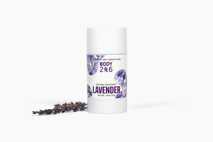 BODY206 Natural Kids Deodorant, Aluminum-Free, Baking Soda-Free, Paraben-Free (2.6oz.) (Lavender)